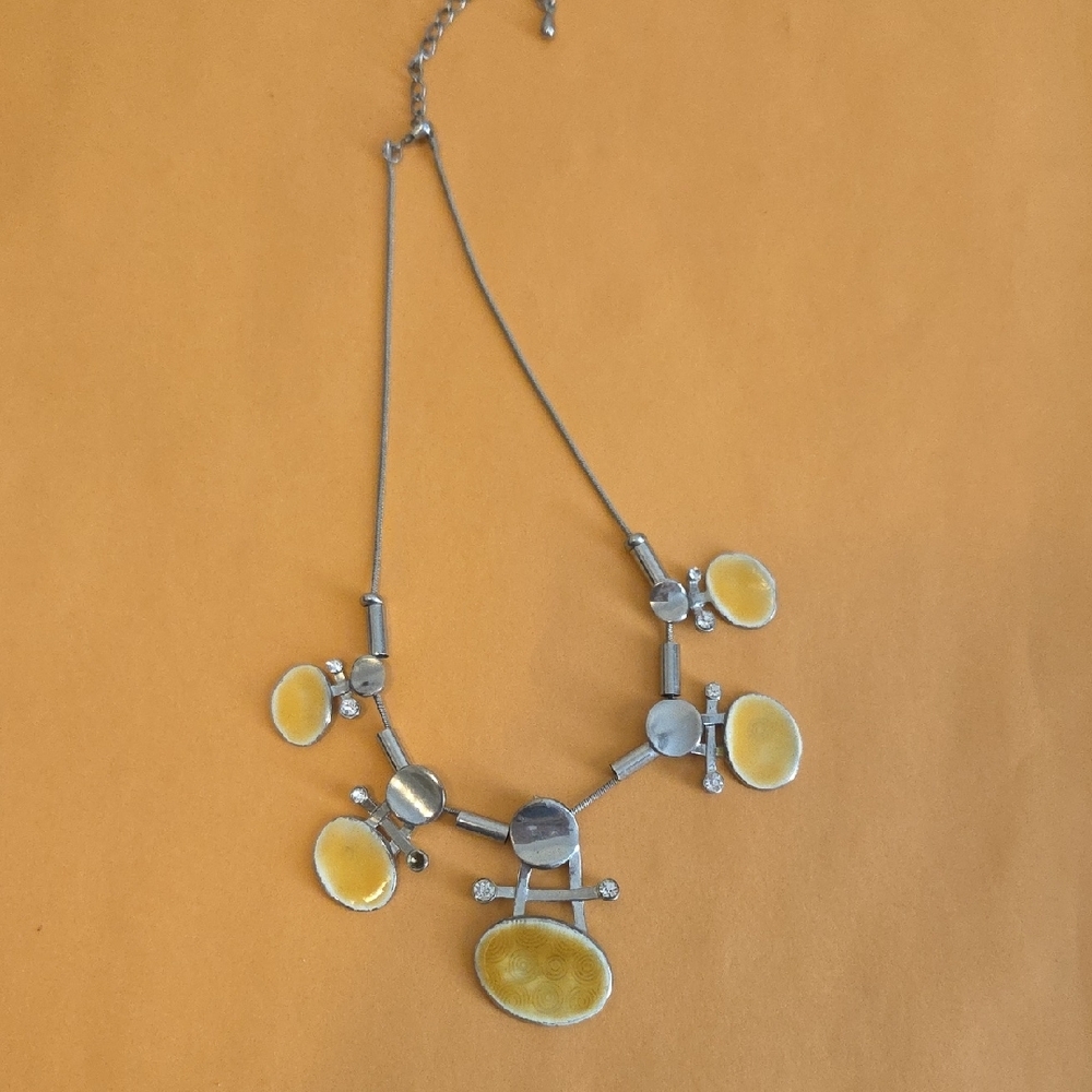 Silver and Yellow Necklace